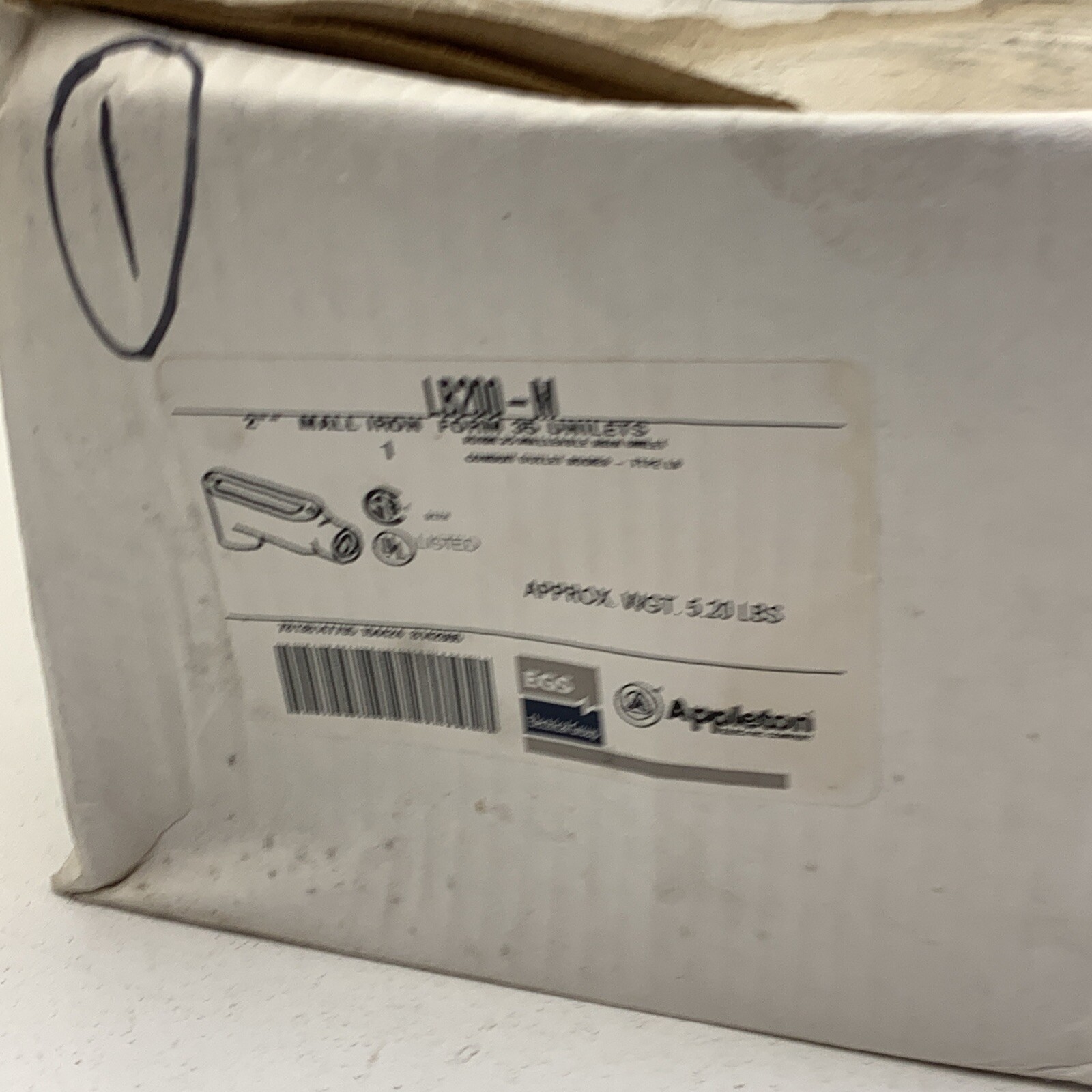 Appleton LB200-M Malleable Iron LB Conduit Outlet Body 2" (No cover or gasket)