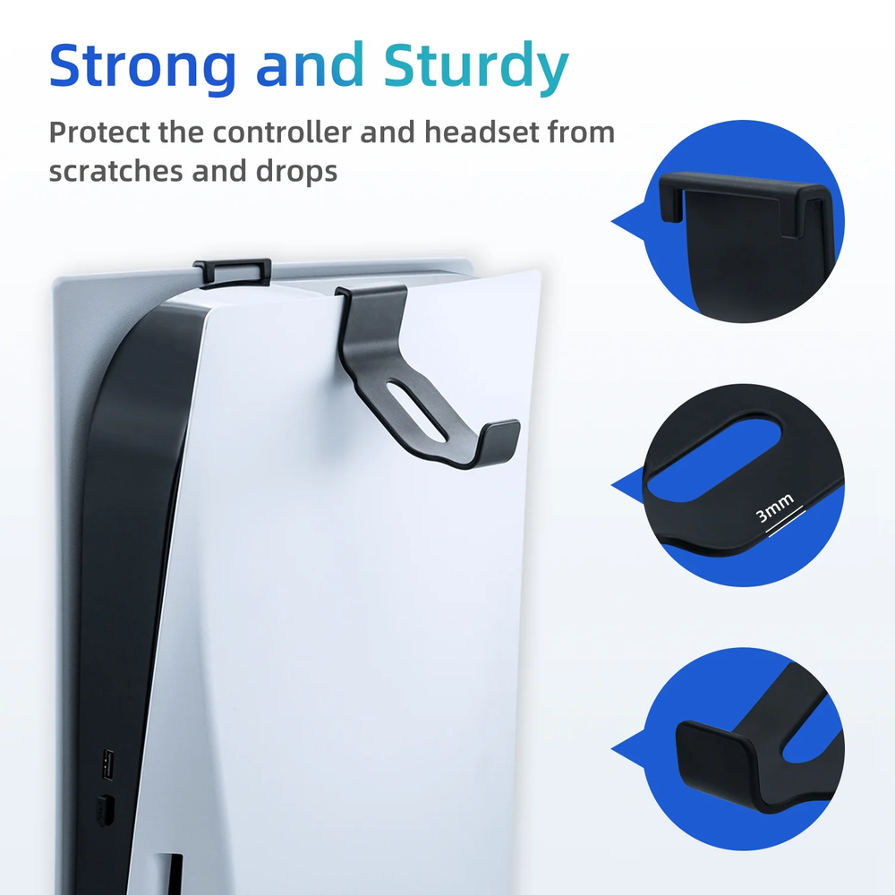 Universal Controller & Headset Storage Bracket for PS5/Xbox Series X