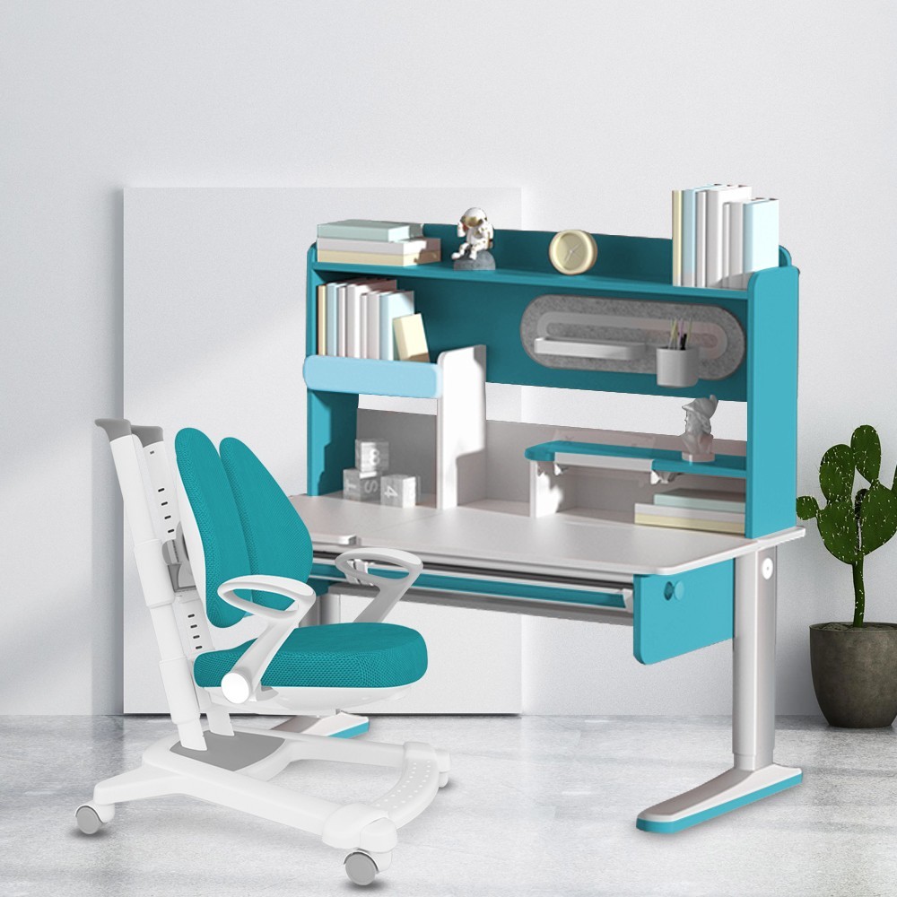 FCD Desk and Chair Set, Ergonomic Multi Function Wooden Adjustable Study Desk