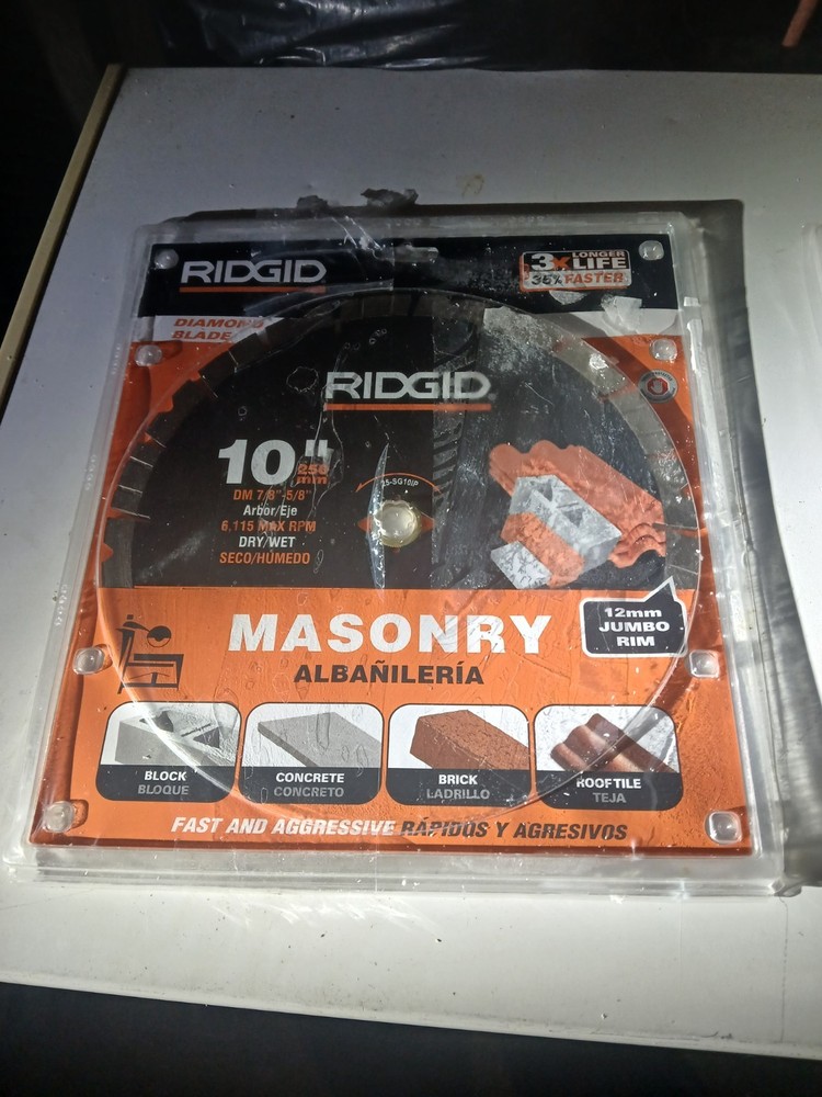 Ridgid 10" Masonry Diamond Blade