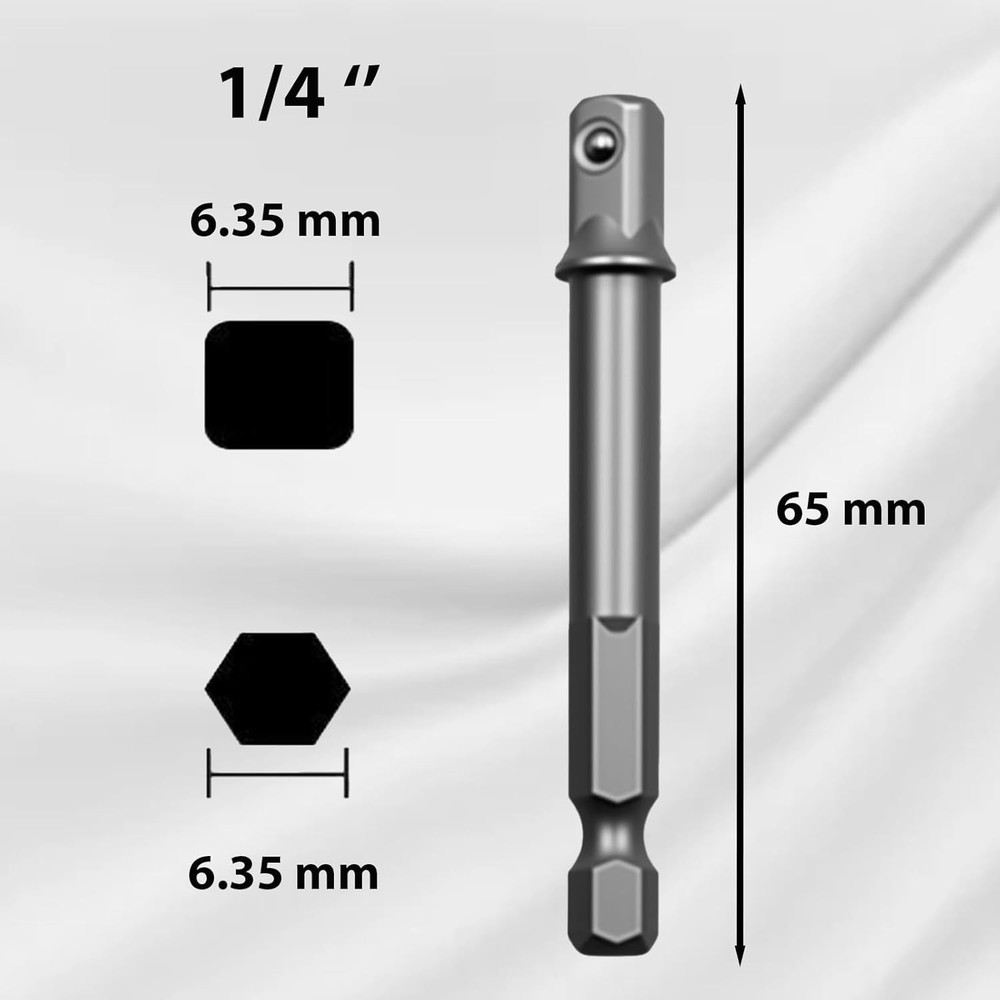 3Piece Impact Grade Socket Adapter Set, Convert Power Drill to High-Speed...