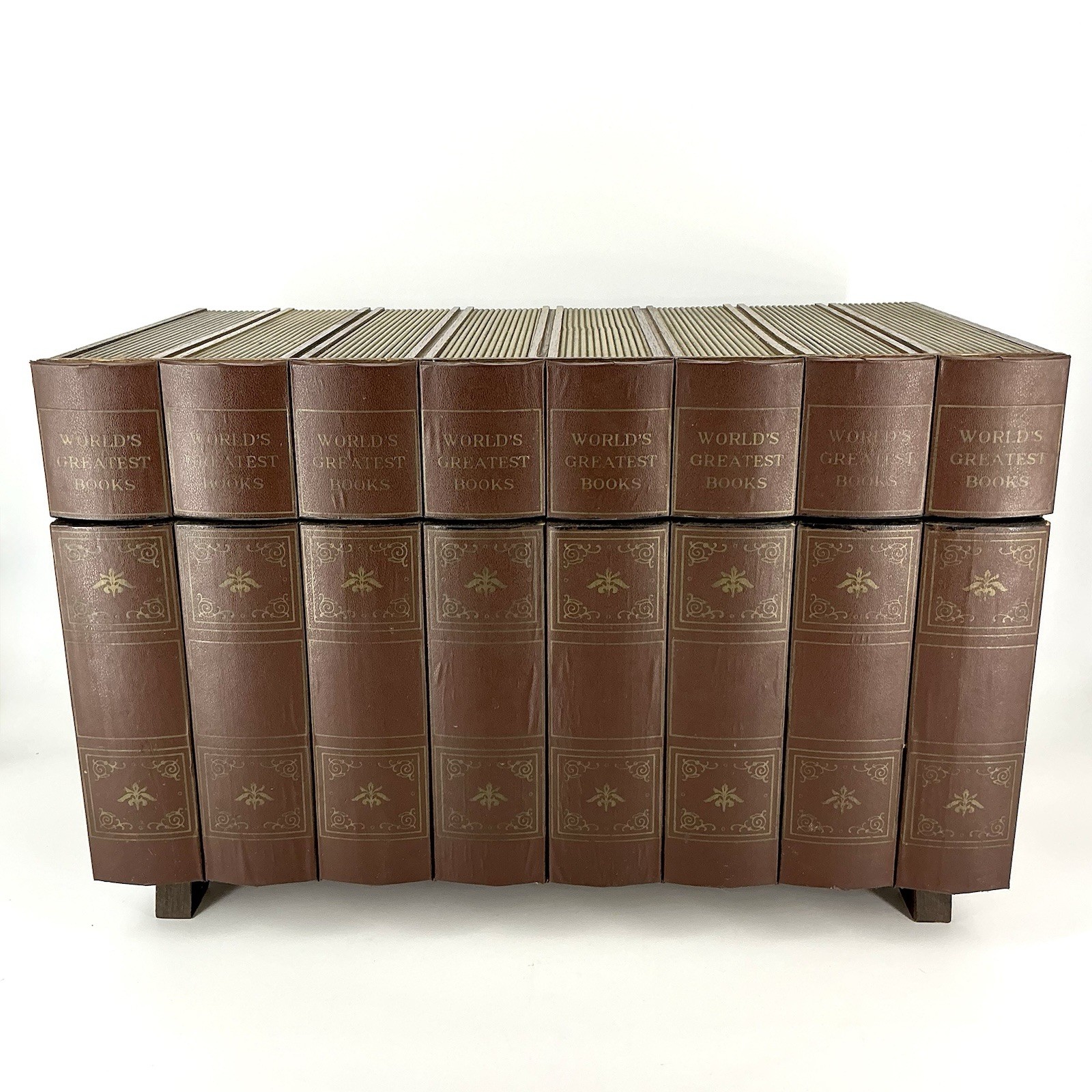 Vintage Midcentury Karoff Mini Bar Faux Books Liquor Cabinet MCM 1950s