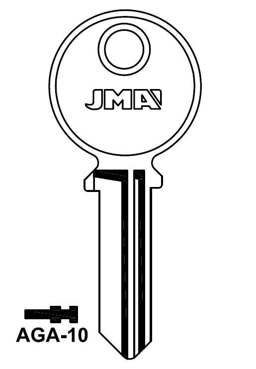 AGA-10 Key Blank (10-Pack)