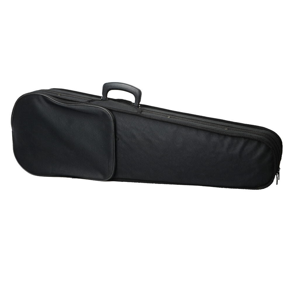 Durable Cloth Fluff Triangle Shape Case with Beige Lining for 4/4 Violin Black