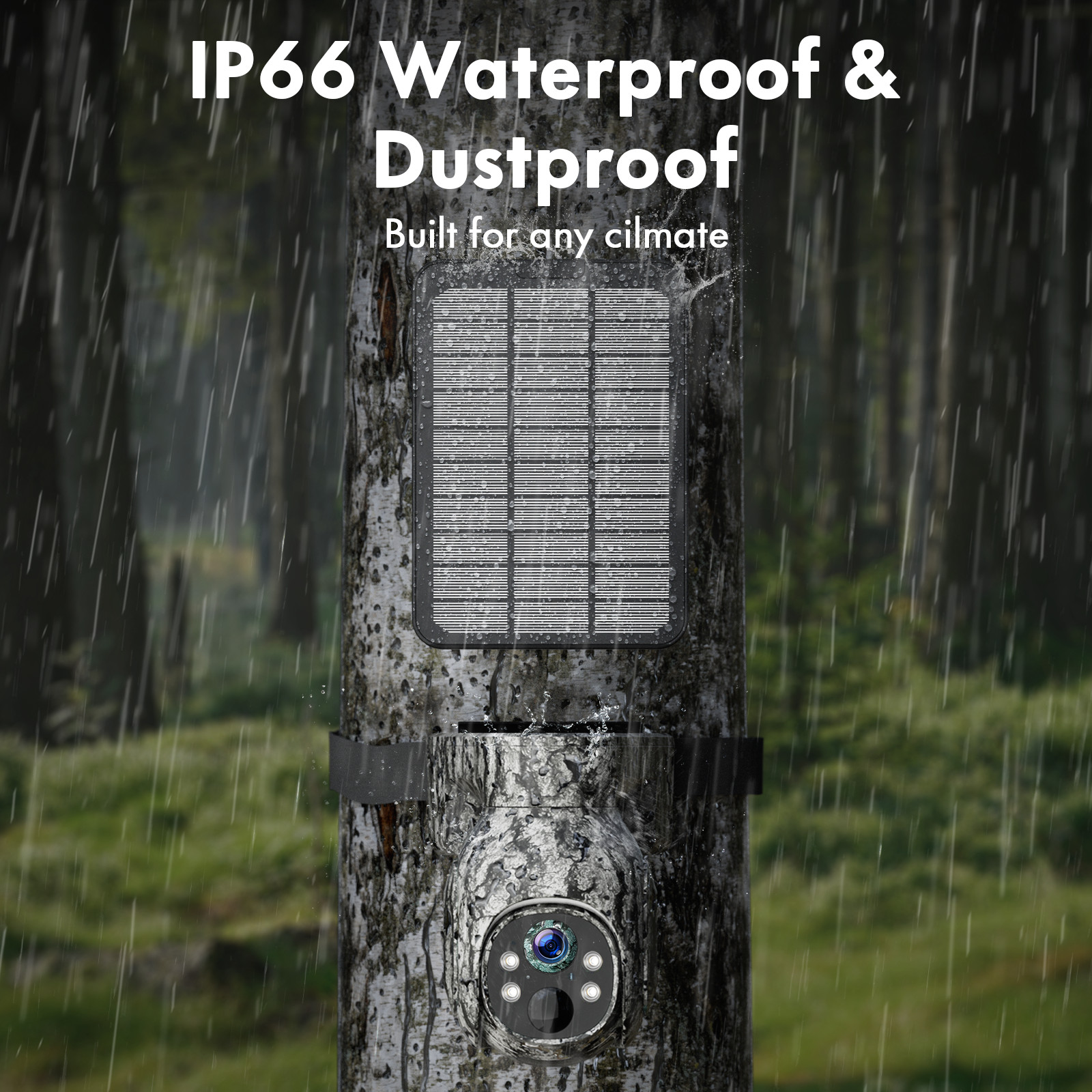 Campark Solar Powered 4G LTE Cellular 2K PTZ Trail Camera Hunting Cam + SIM Card