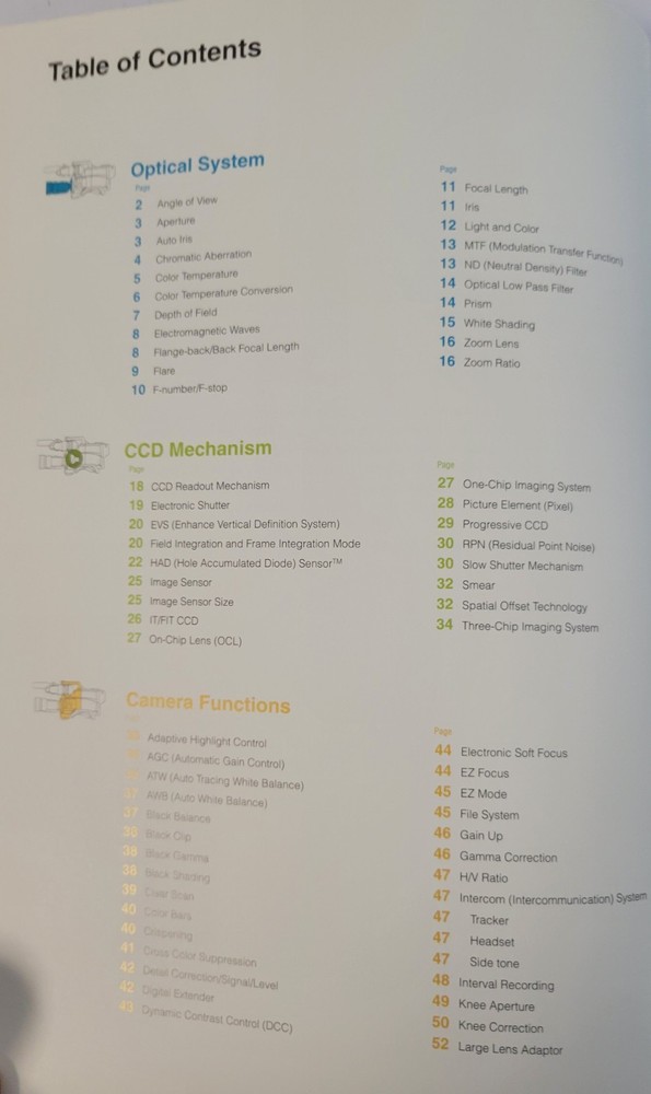 Professional Sony Camera Technology Guide Manual 2007 HAD Sensor Hyper Power HAD