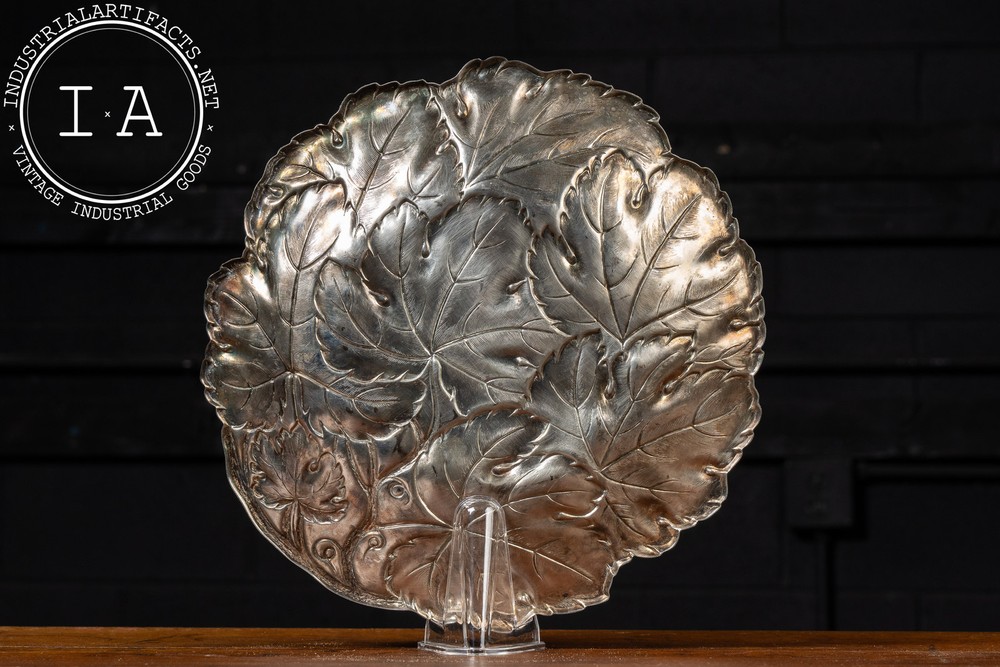 Vintage Gorham Silverplate Grape Leaf Plate