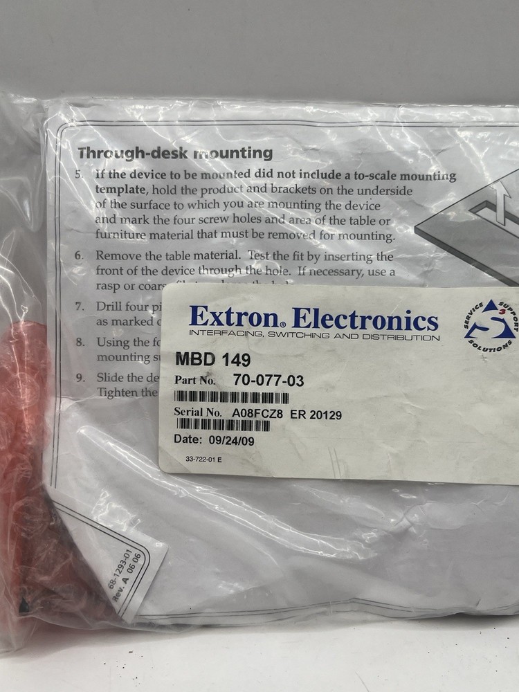 Extron MBD 149 Mounting Kit, Part No. 70-077-03