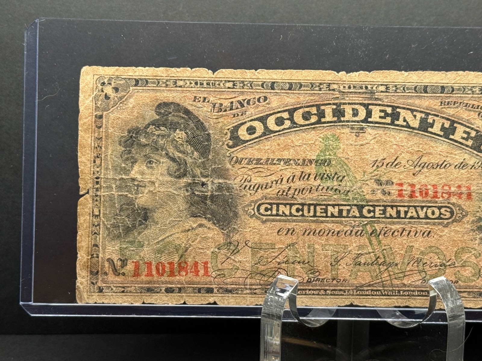 Guatemala - 50 Centavos - 15 Agosto 1900 - Banco Occidente Quezaltenango