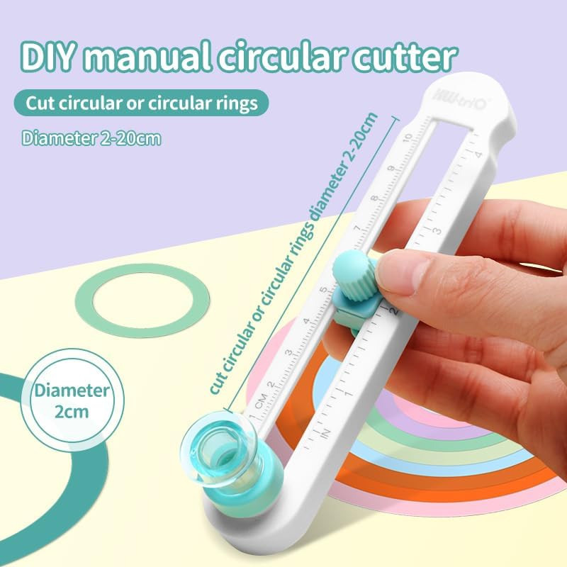 Circle Cutter, Circle Paper Cutter with 4PCS Replacement Blades, Adjustable Any