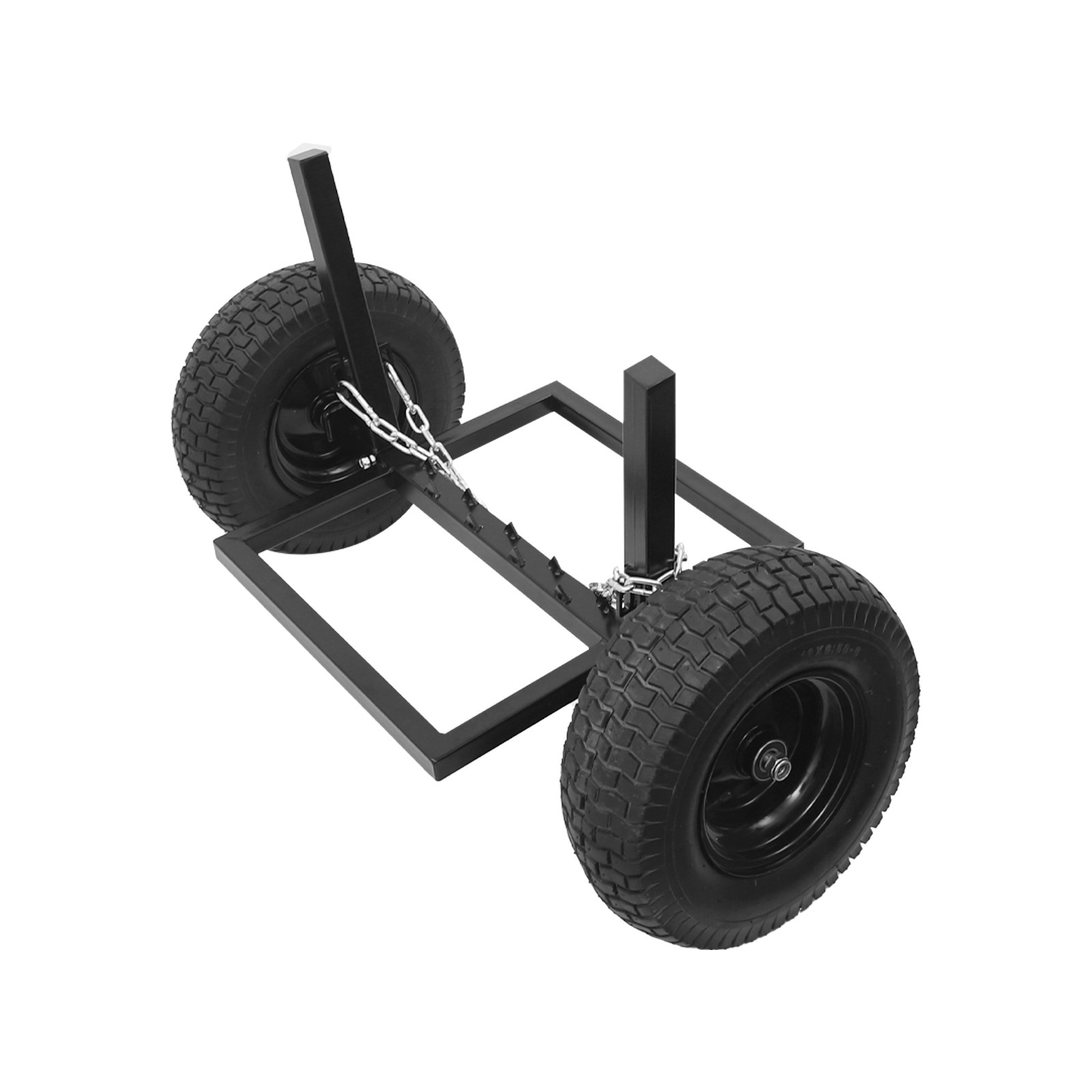 1500 LBS Capacity Log Skidder Heavy Duty Log Holder Log Dolly with Chain Black