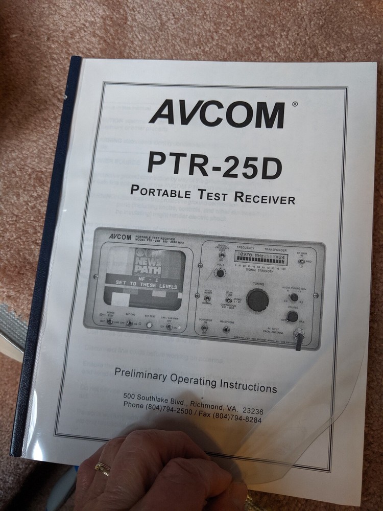 Avcom PTR 25D Portable Test Receiver