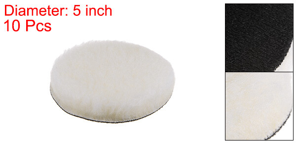 10pcs Wool Buffing Pads 5 inch Polishing Pad Polishing Buffing Pad Hook and Loop