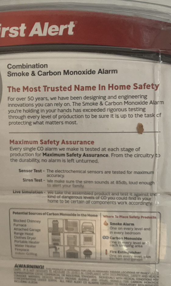 First Alert 2-in-1 Combination Alarm