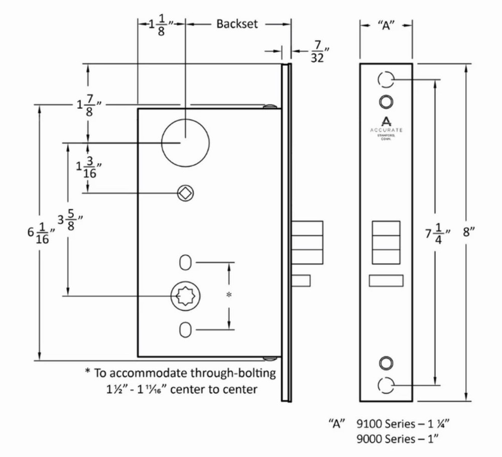 Accurate 9024 Series Lock 2-1/4