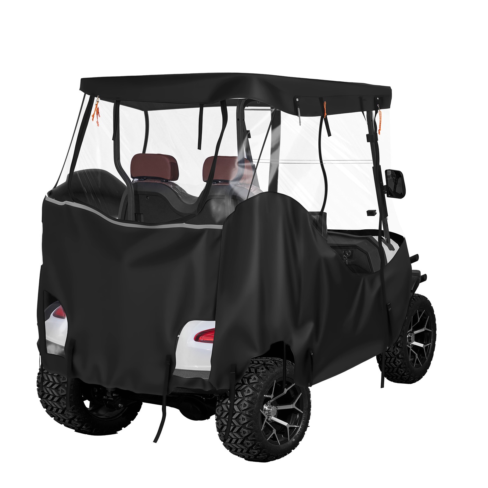 Uimoso Golf Cart Cover with Transparent Full Enclosure for 2 or 2+2 Passengers