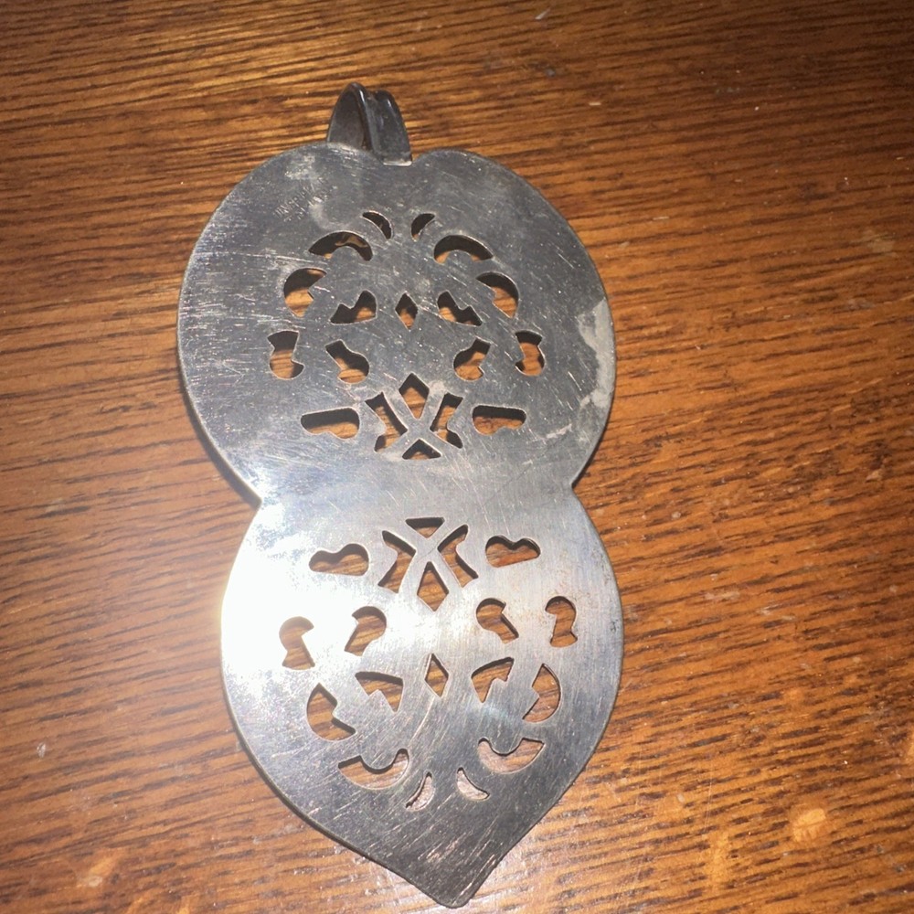 Vintage Denmark Silver Plated Dessert Pastry Pie Cake Server Finger Loop