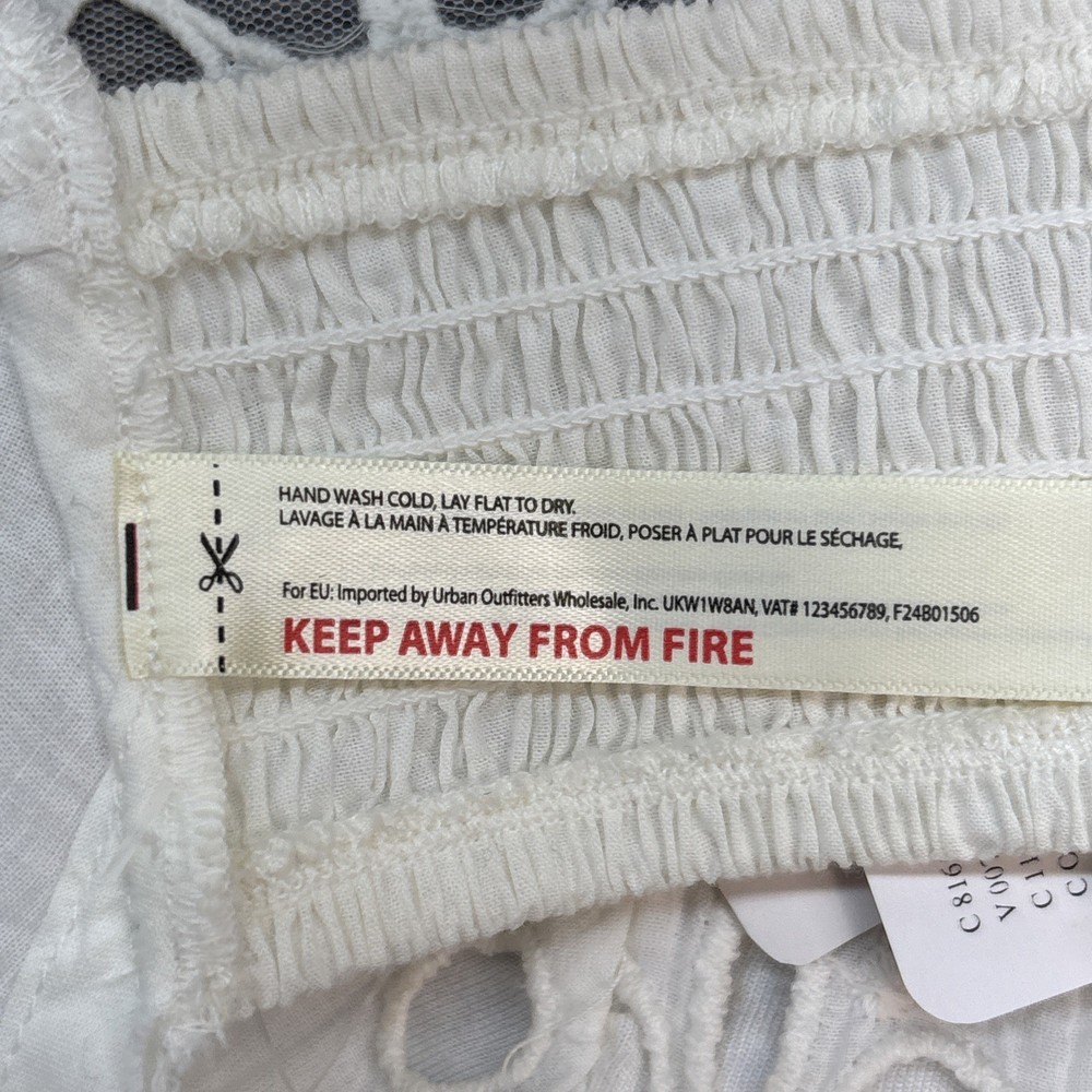 Free People Intimately Asteria Bralette Size Medium Pull-On White $48 NEW
