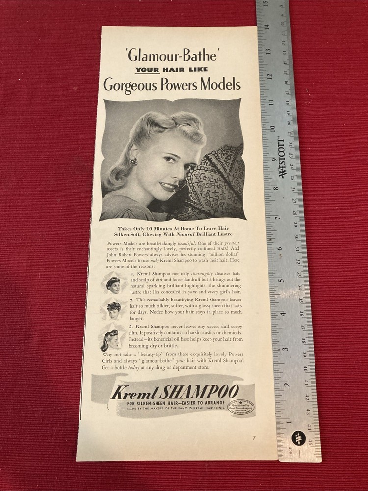 Kreml Shampoo 1940’s Print Ad
