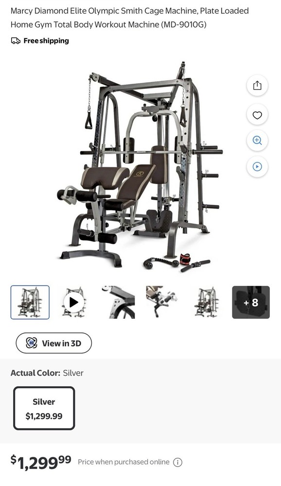 Marcy Diamond Elite Olympic Smith Cage Machine