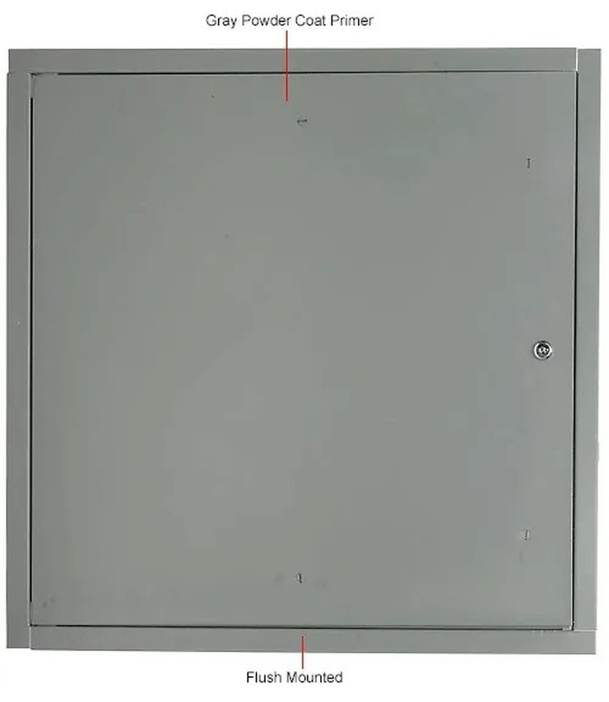 Global Industrial? Multi Purpose Metal Access Panel, Key Lock, 24"W x 24"H