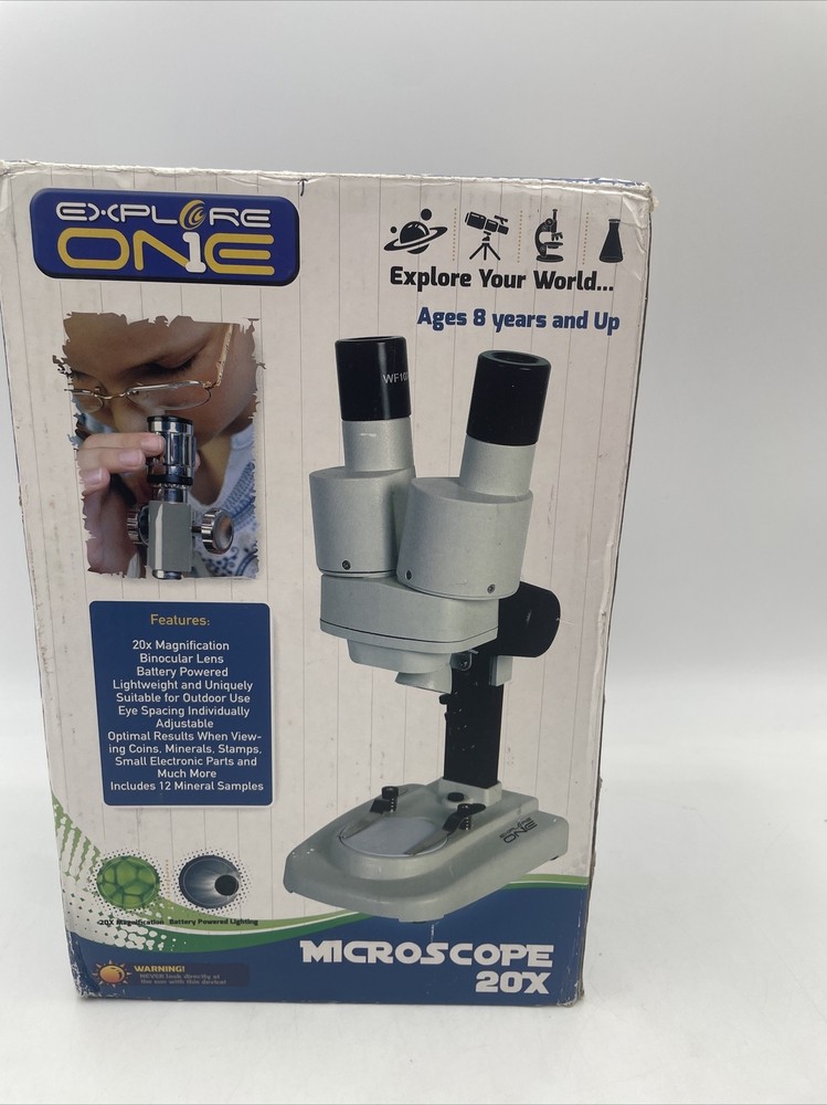 ExploreOne 20X Binocular Stereo Microscope #88-52000 Suitable For Outdoor Use