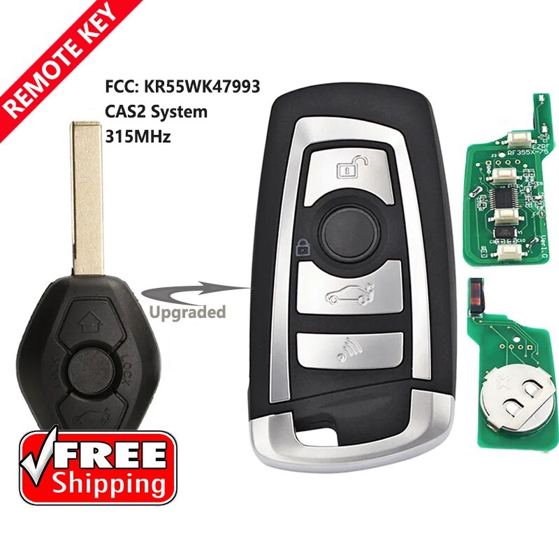 2 Modified Flip Remote Key Fob 3 Button 315 MHz for BMW CAS2 E38 E46 E60 E63 E64