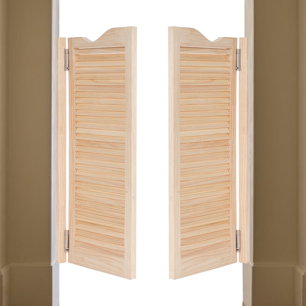 Wall-Mounted Double Half Door Double-hinged Café Door With Hinges