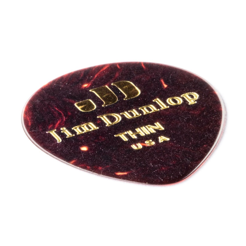 Dunlop Guitar Picks Teardrop Classic Celluloid Thin Shell 24 Picks