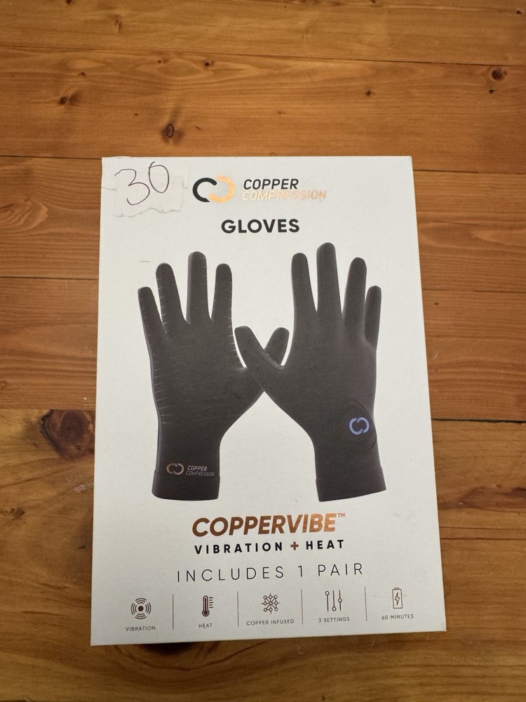 Copper Compression Gloves Coppervibe Vibration + Heat