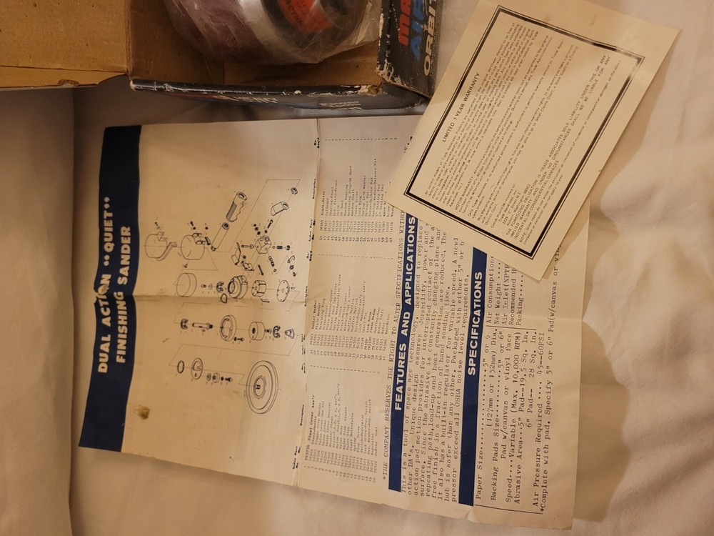 Vitage Marko Tools Orbital Air Sander