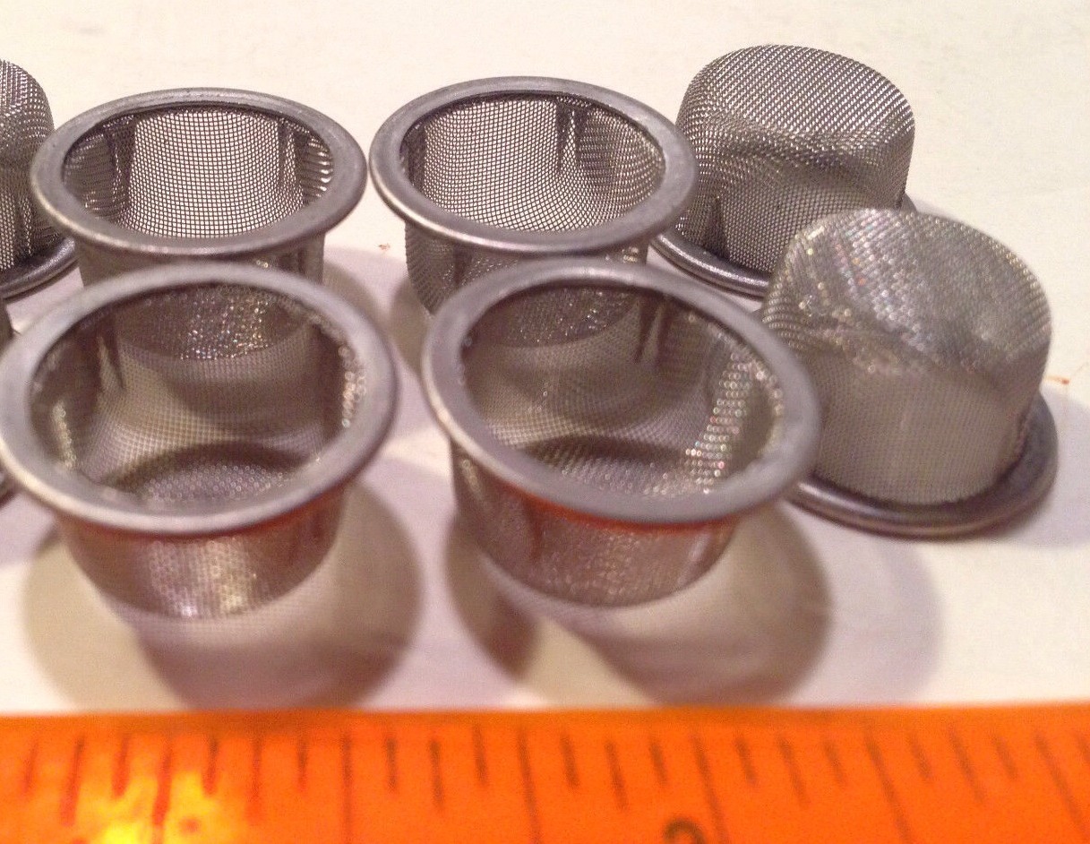 6x Pipe Screen 12mm 1/2" Dome Rim Cup Basket Fine Mesh Bowl Glass Male Slide