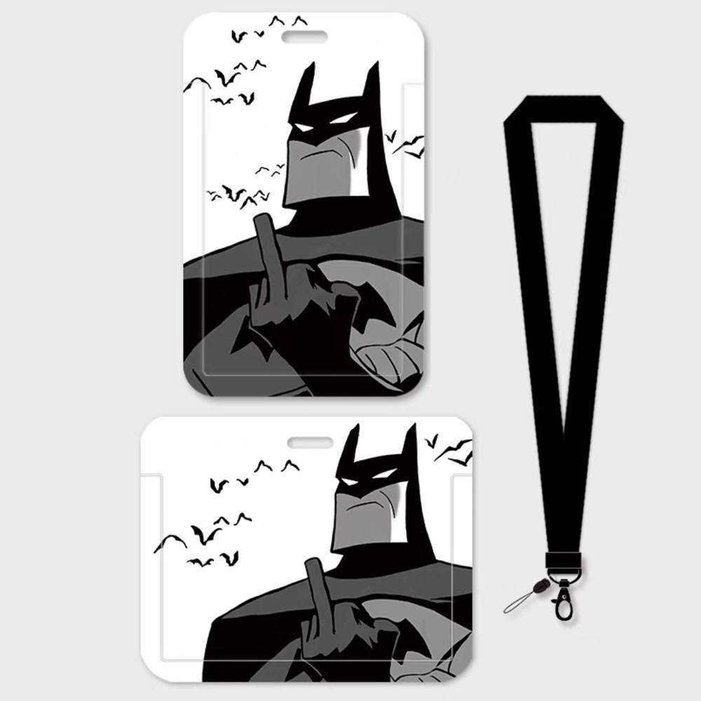 Comic Batman Rectangular ID Holder with 18 inch Lanyard