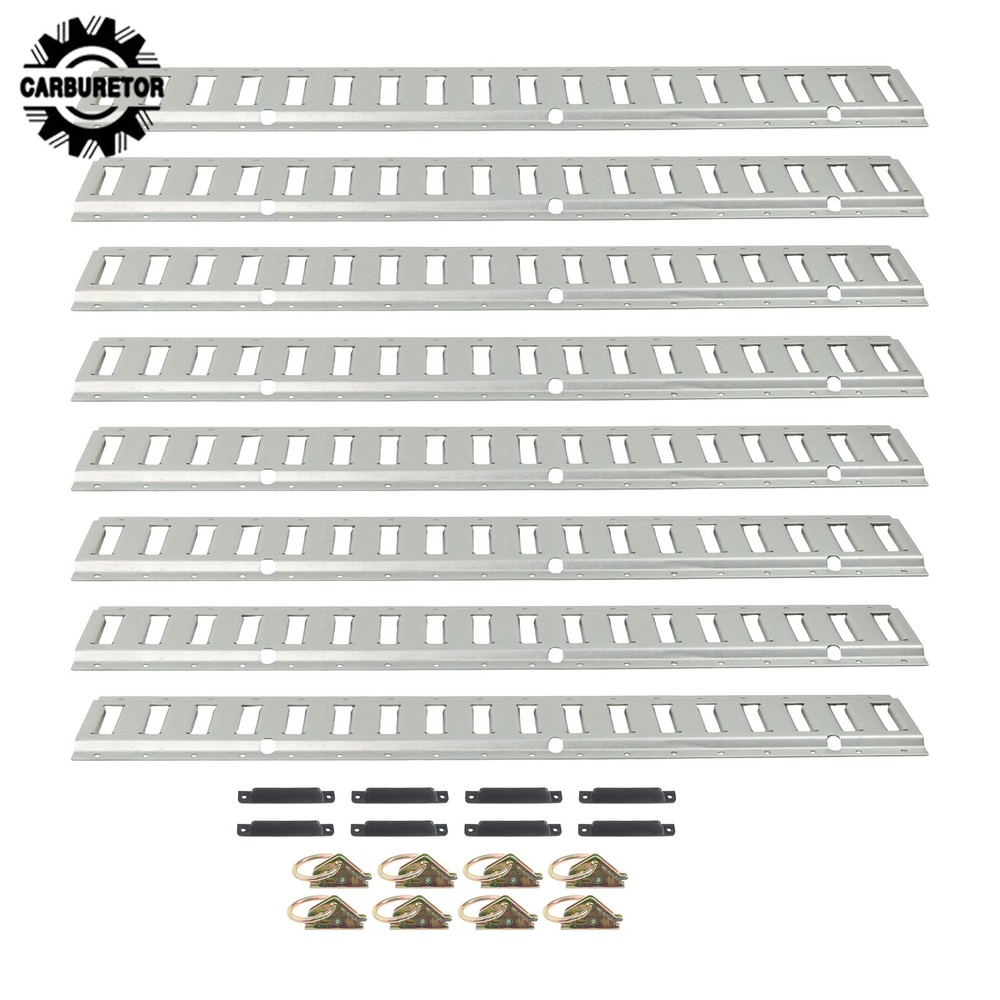 24 Pcs 3 Ft Silver E Track Rails Complete Kit With Mounting Hardware For Trucks