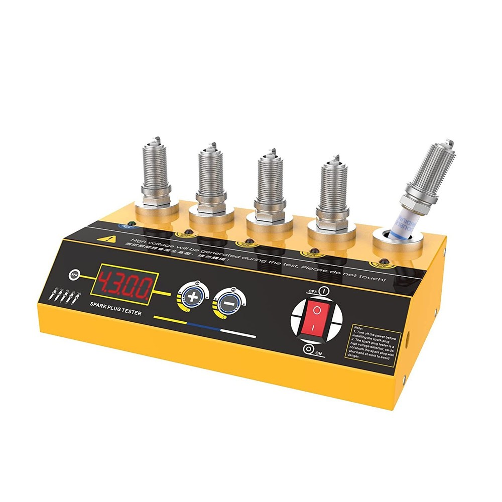 5-Hole Spark Plug Tester 110V Car Motorcycle Ignition Spark Performance Analyzer