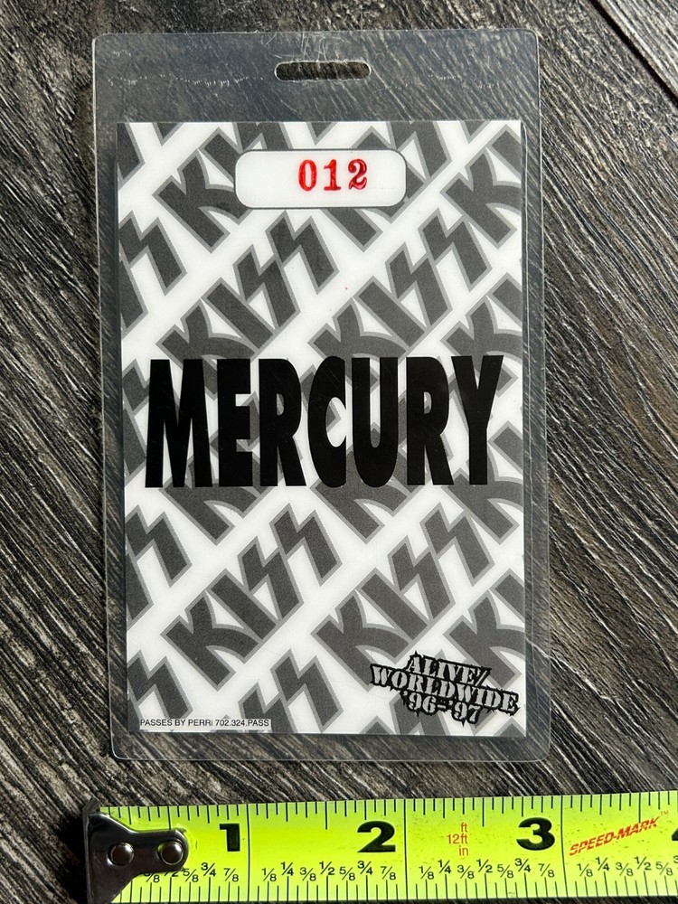 KISS LAMINATE PASS Alive Worldwide Reunion Tour Mercury #012 1996 Vintage Kiss