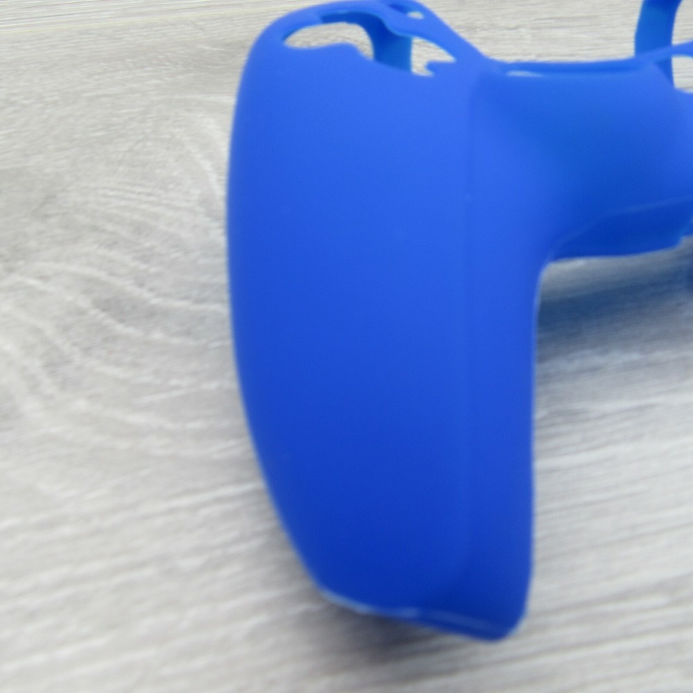 Silicone Grip Blue + (8) Multi Thumb Analog Caps For PS5 Controller Accessories