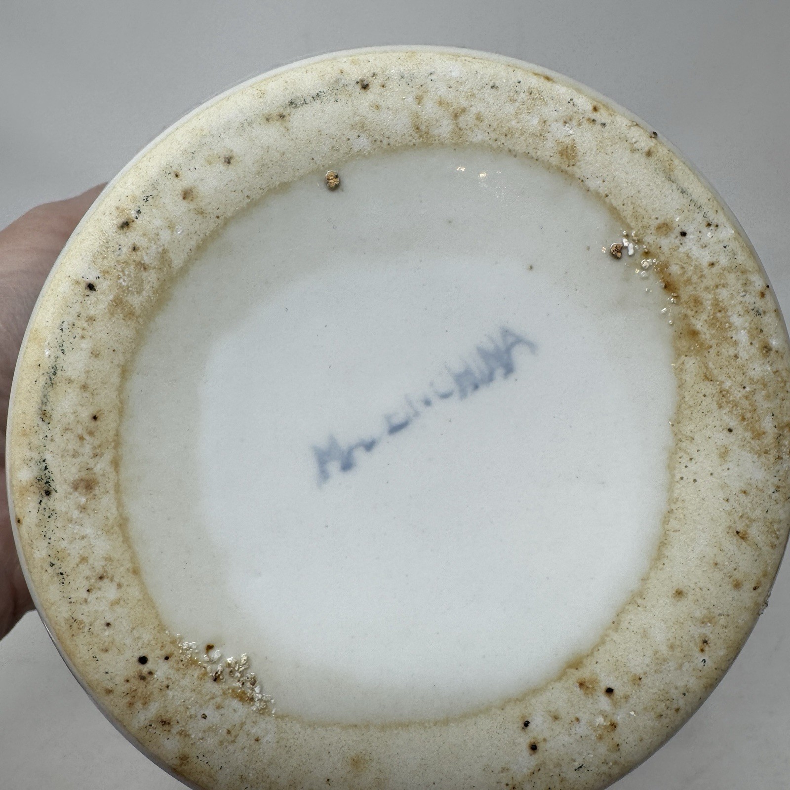 Vintage Chinese Jardiniere Pot Blue Pink White Planter Vase Fish Bowl Floral