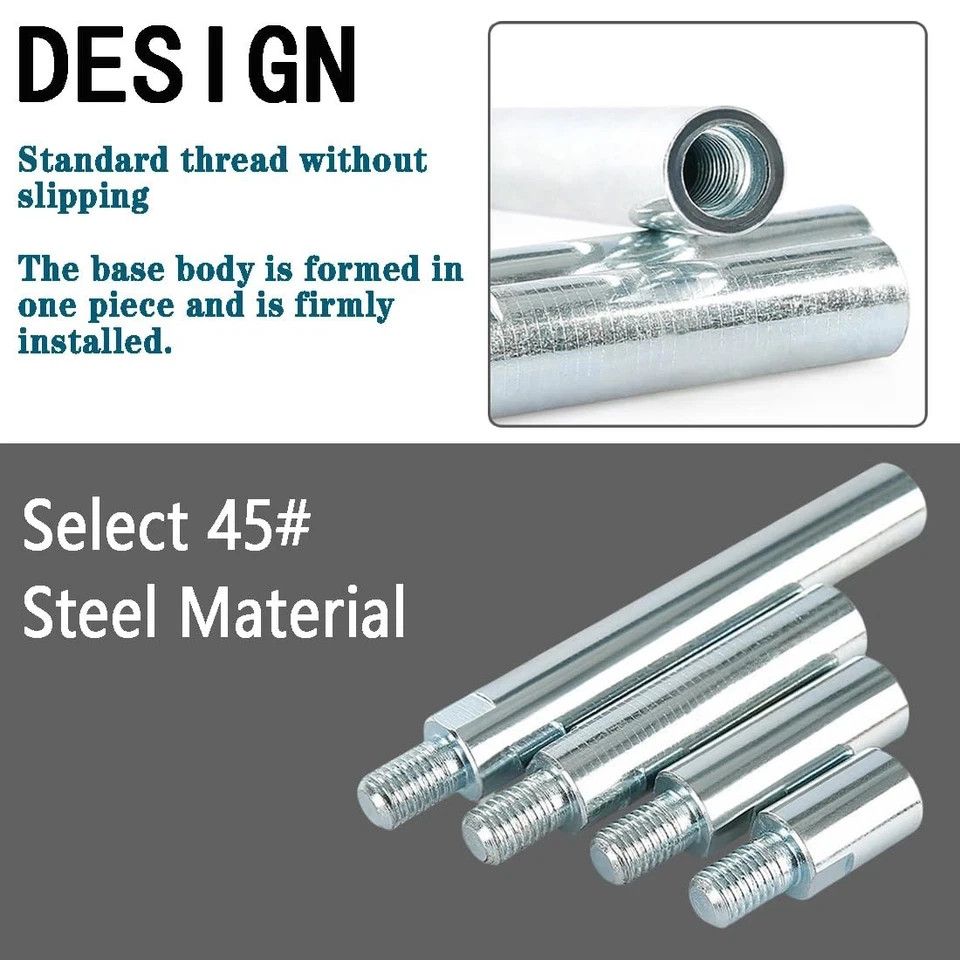 Angle Grinder Extension Rod,M10 Thread Polishing Machine Adapter Lever 4 Sets...