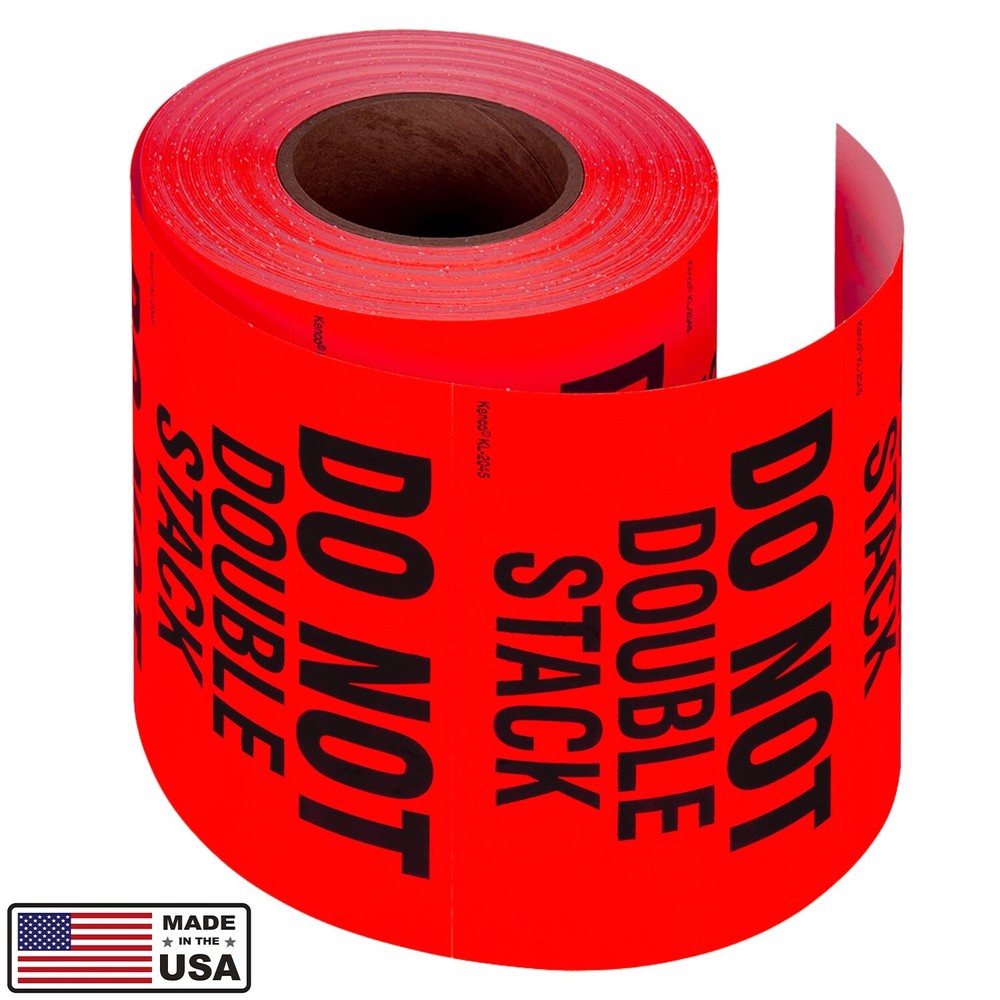 5" x 3" DO NOT DOUBLE STACK Inventory Stickers, Shipping Label - 3 Rolls, 1500pc