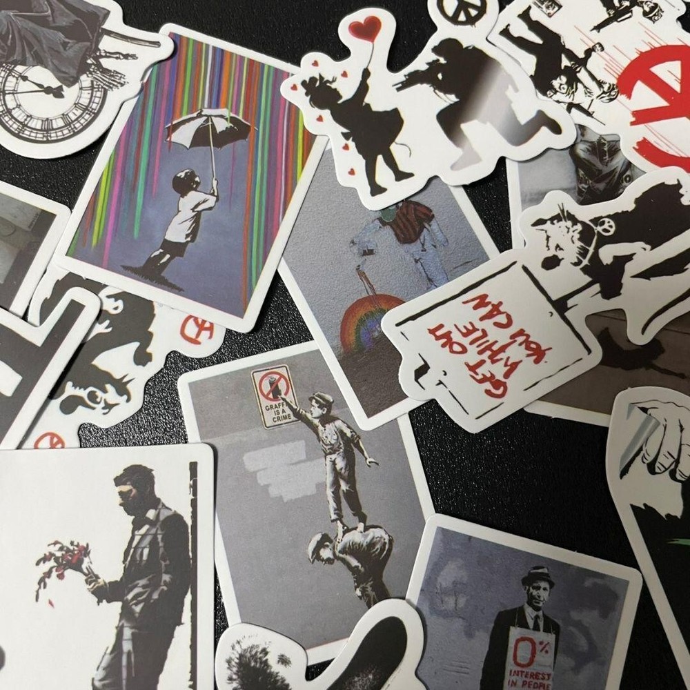 Banksy Style Sticker random single peace from Japan