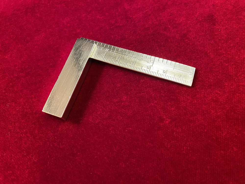 VINTAGE OLD SCHOOL SOLID BRASS SQUARE TECHNICAL DRAUGHTSMAN - 7.5cm