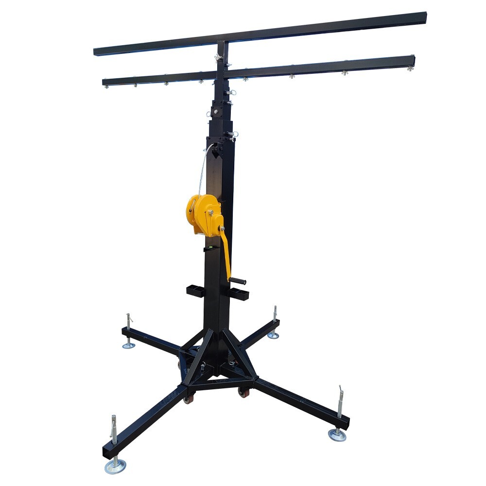 2Pcs Height Adjust 2Layers Stage Bracket with 16 Lights Position Stand 70"-275"