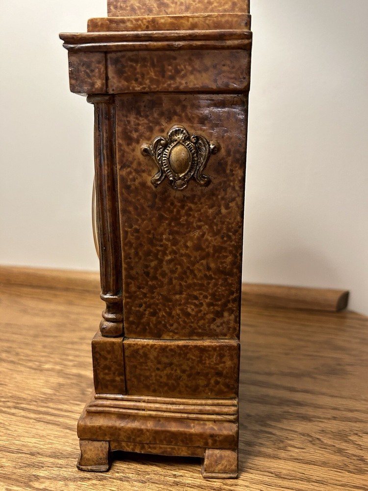 Marble Effect Resin Mantel Clock