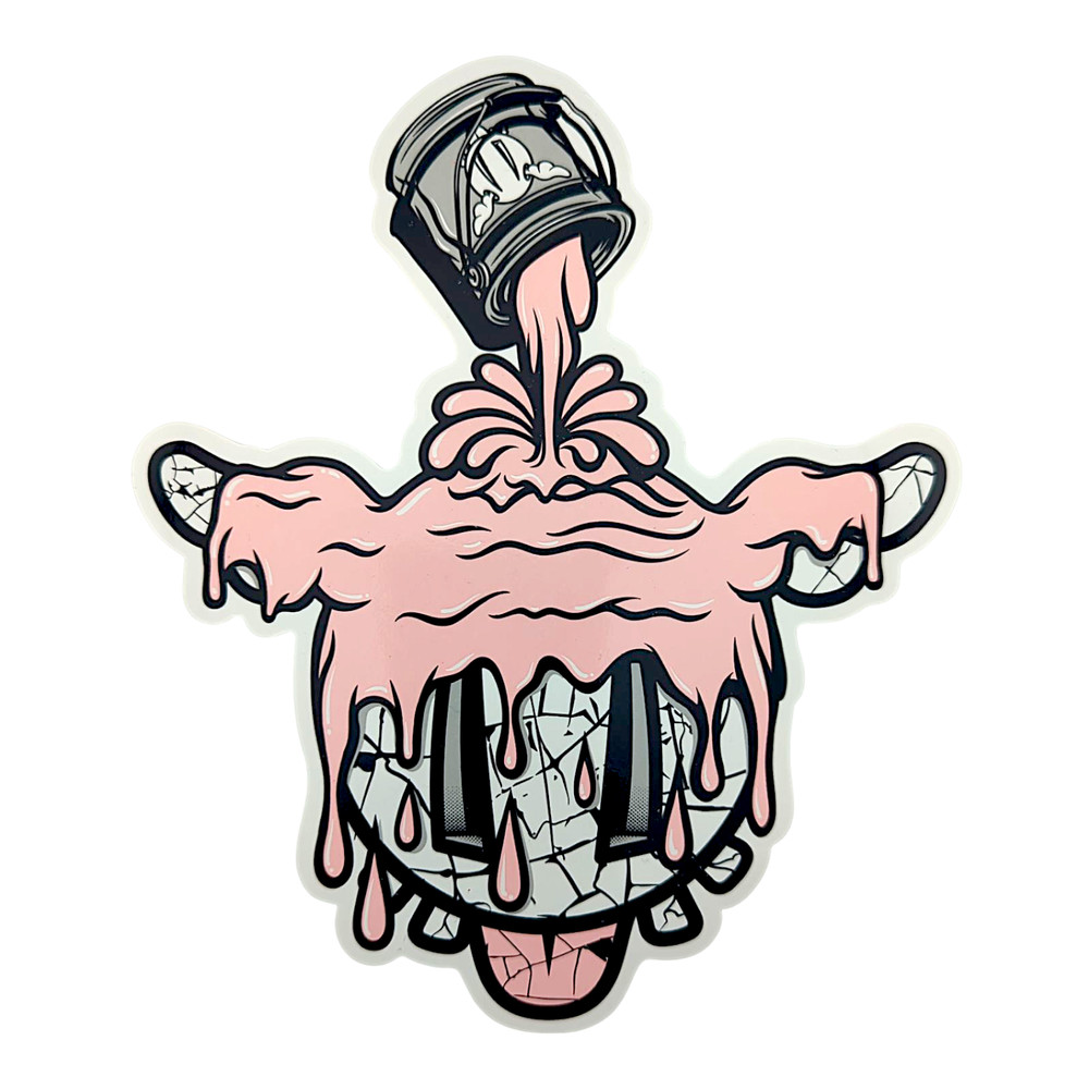 D*Face D*Dog (Pink Paint) Sticker