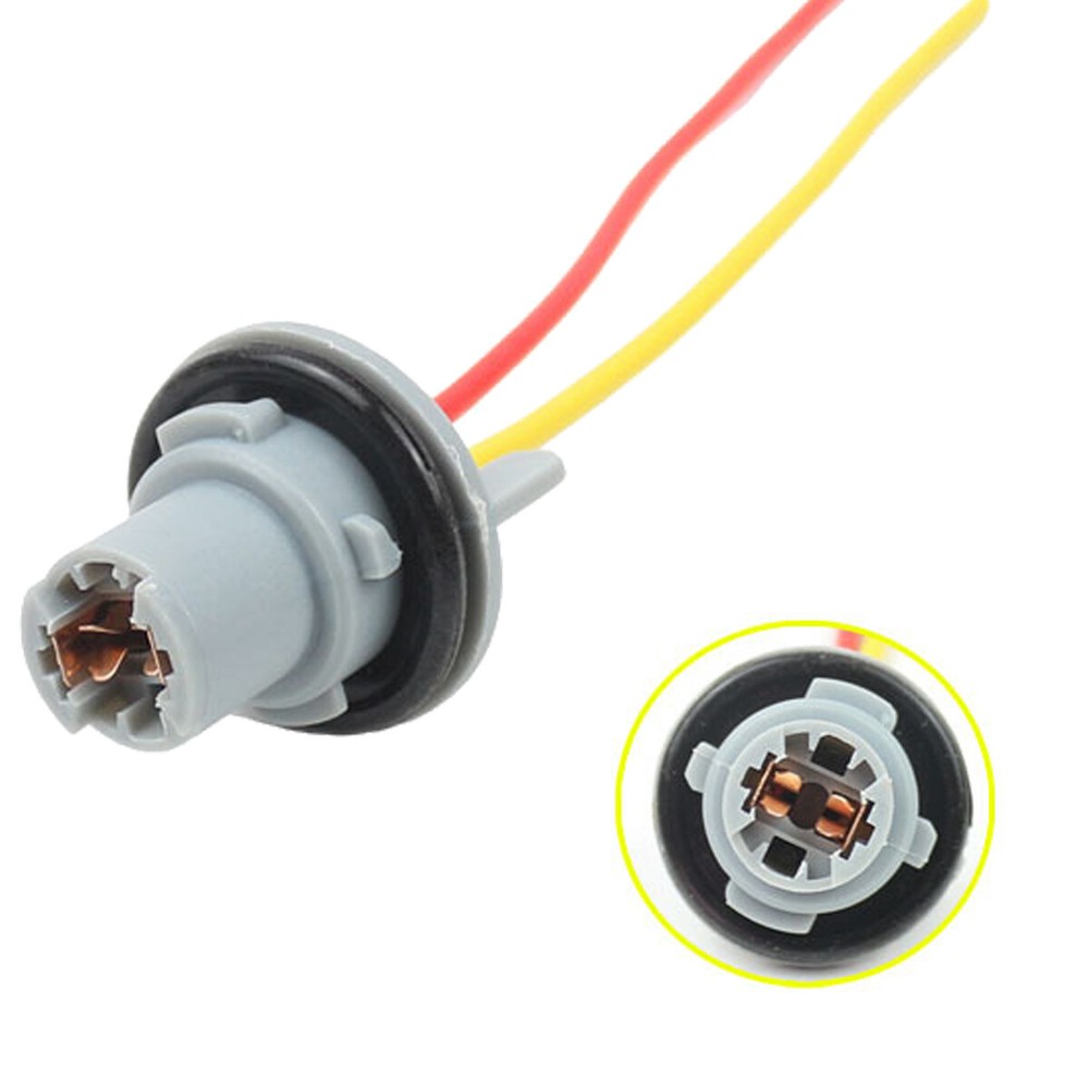 2X Universal Pigtail Wire Female Socket 168 194 Interior Step Door Light Plug E