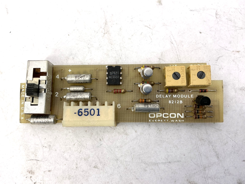 Opcon 8212B-6501 Plug-In Logic Time Delay Module 0.01-35 sec