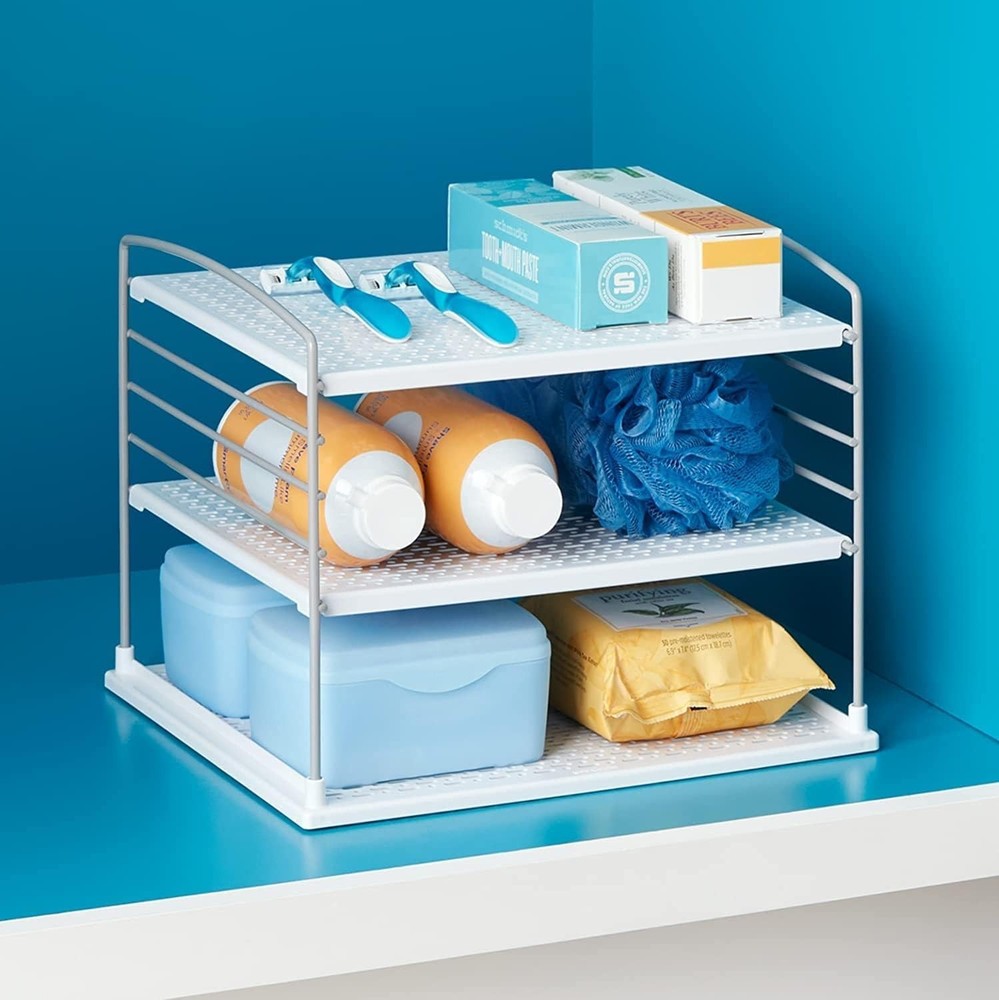 UpSpace Cabinet Box Organizer Adjustable Kitchen & Pantry Shelf Plastic Wrap &