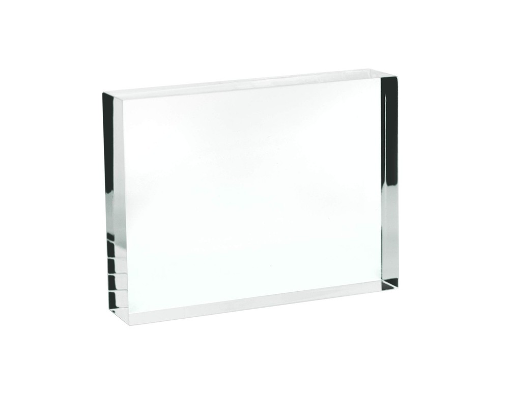Rectangular Refraction Block, 3" (75mm) x 2" (50mm) x 0.7" (18mm) - Acrylic -...