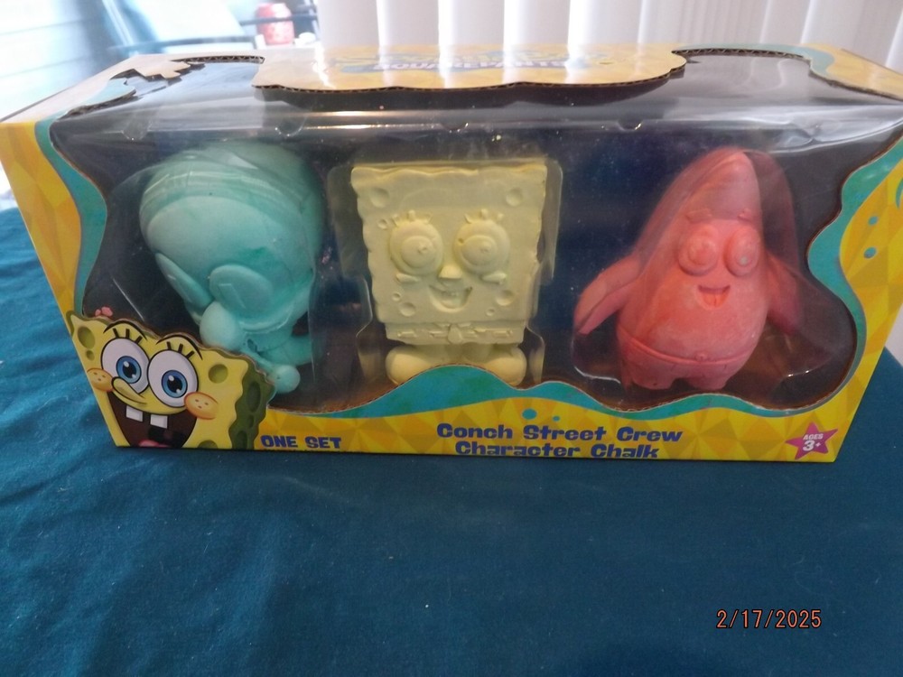 SpongeBob SquarePants Character Shaped Chalk--NEW